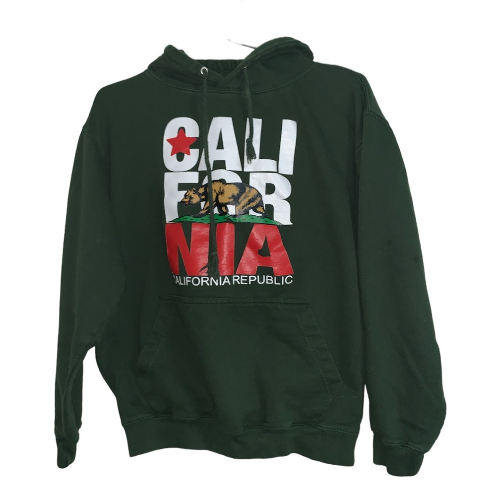 Dark green California Republic hoodie